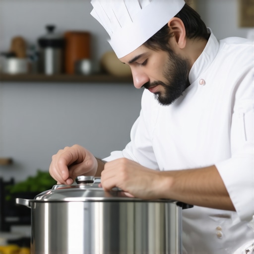 Chef fine-tuning pressure cooker controls for perfect cooking
