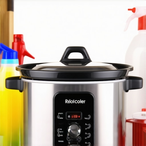Clean and well-maintained slow cooker in a modern kitchen